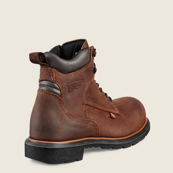 レッド ウィング(Red Wing) DynaForce® - 6インチ防水安全つま先 ブーツ メンズ ブラウン JP83412